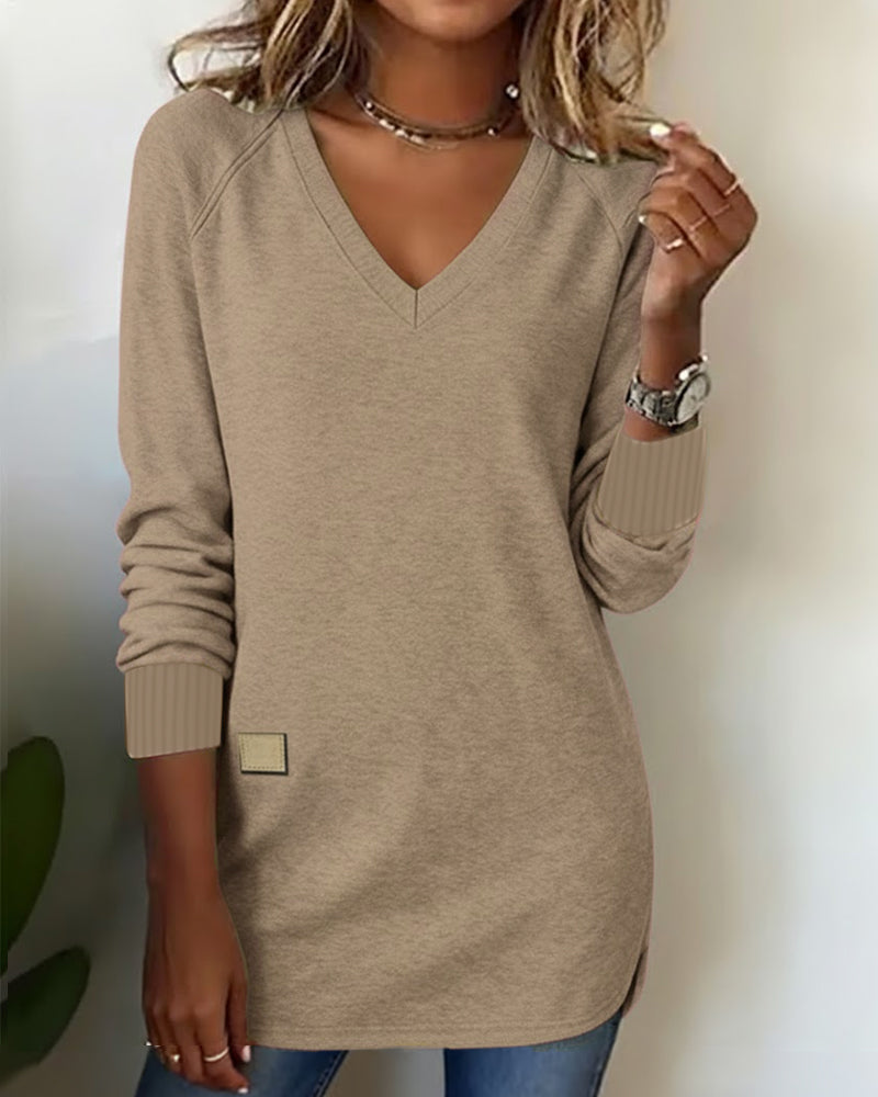 Lydia | Fashionable Sweatshirt with V-Neck