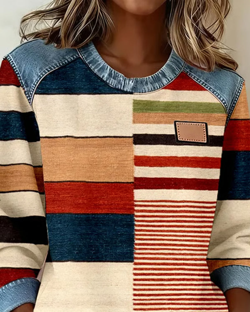 Lydia | Colorful Striped Sweater with Round Neck