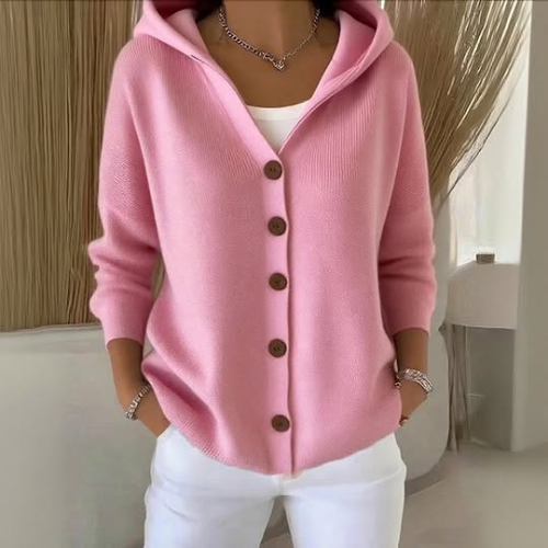 Amelia | Soft Pink Knit Cardigan