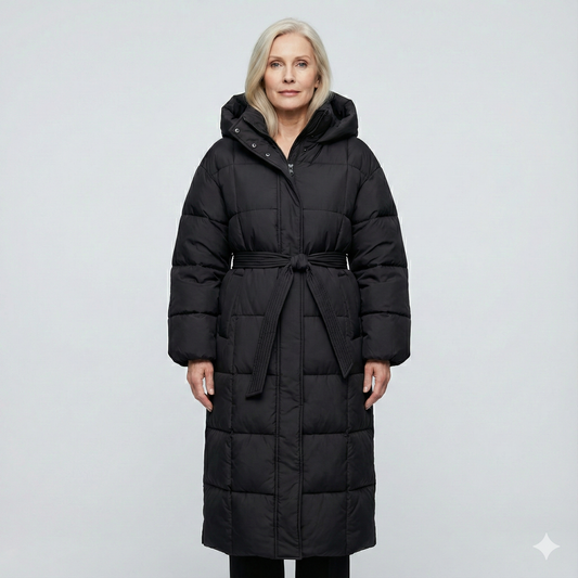 Carmen - Long Belted Puffer Coat