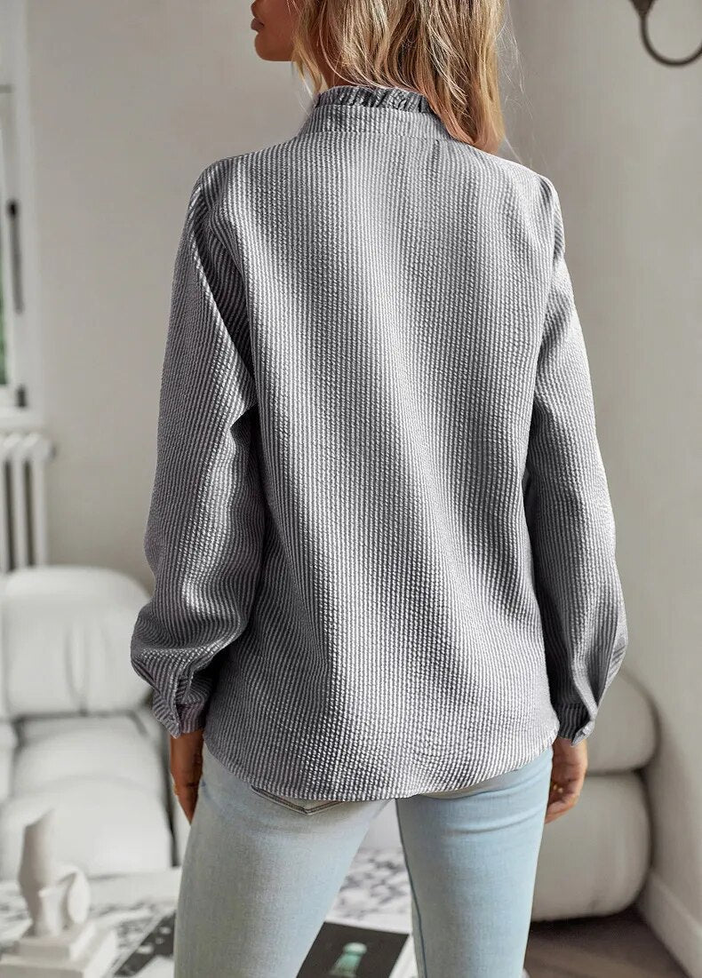 Agnete - Chic Striped Blouse