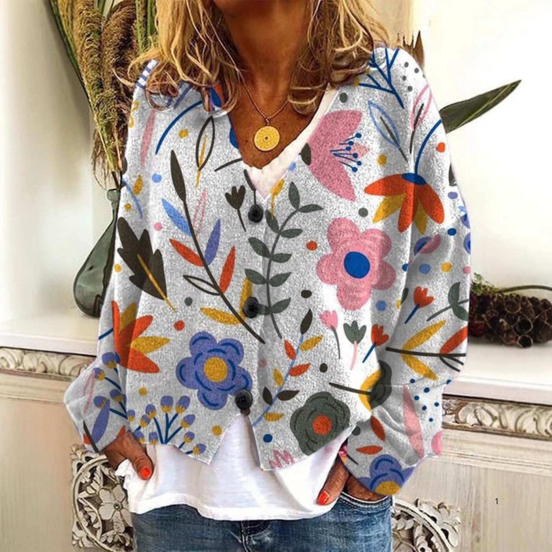 Floral Harmony Cardigan