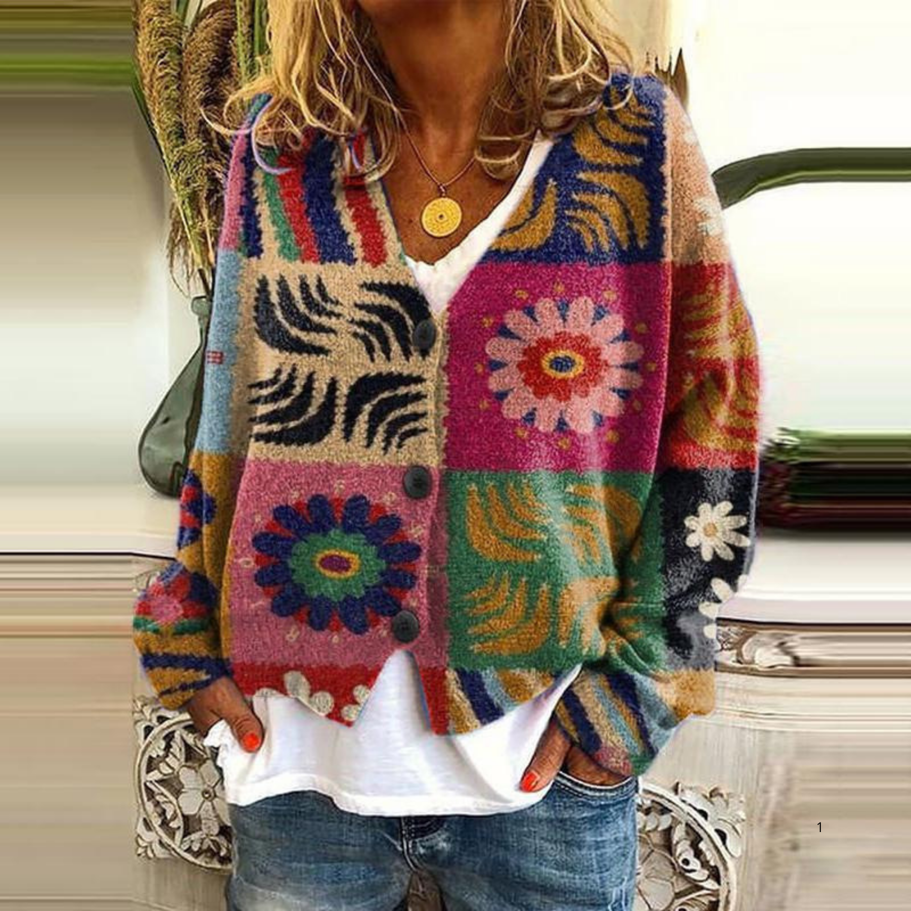 Patchwork Floral Cardigan