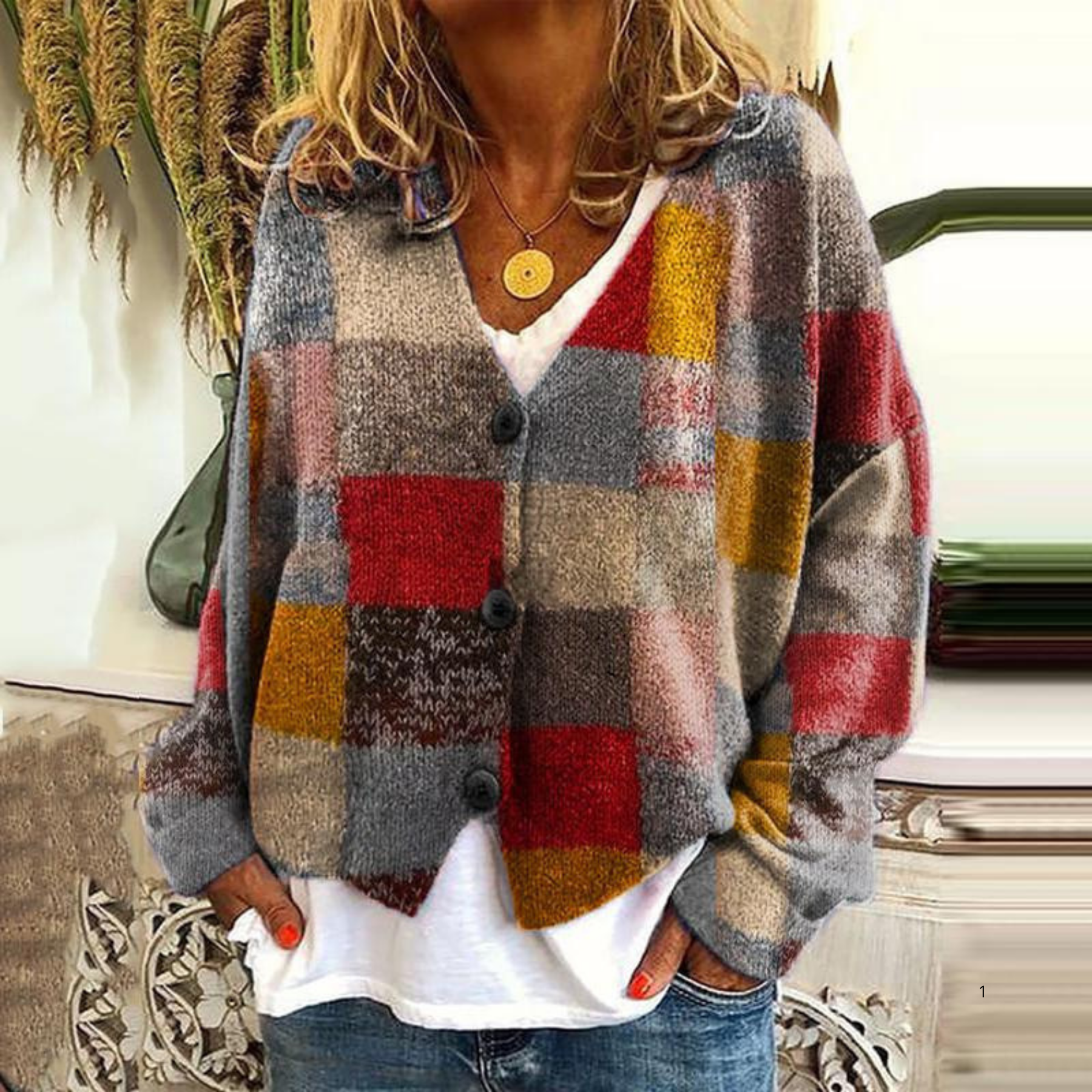 Plaid Comfort Cardigan