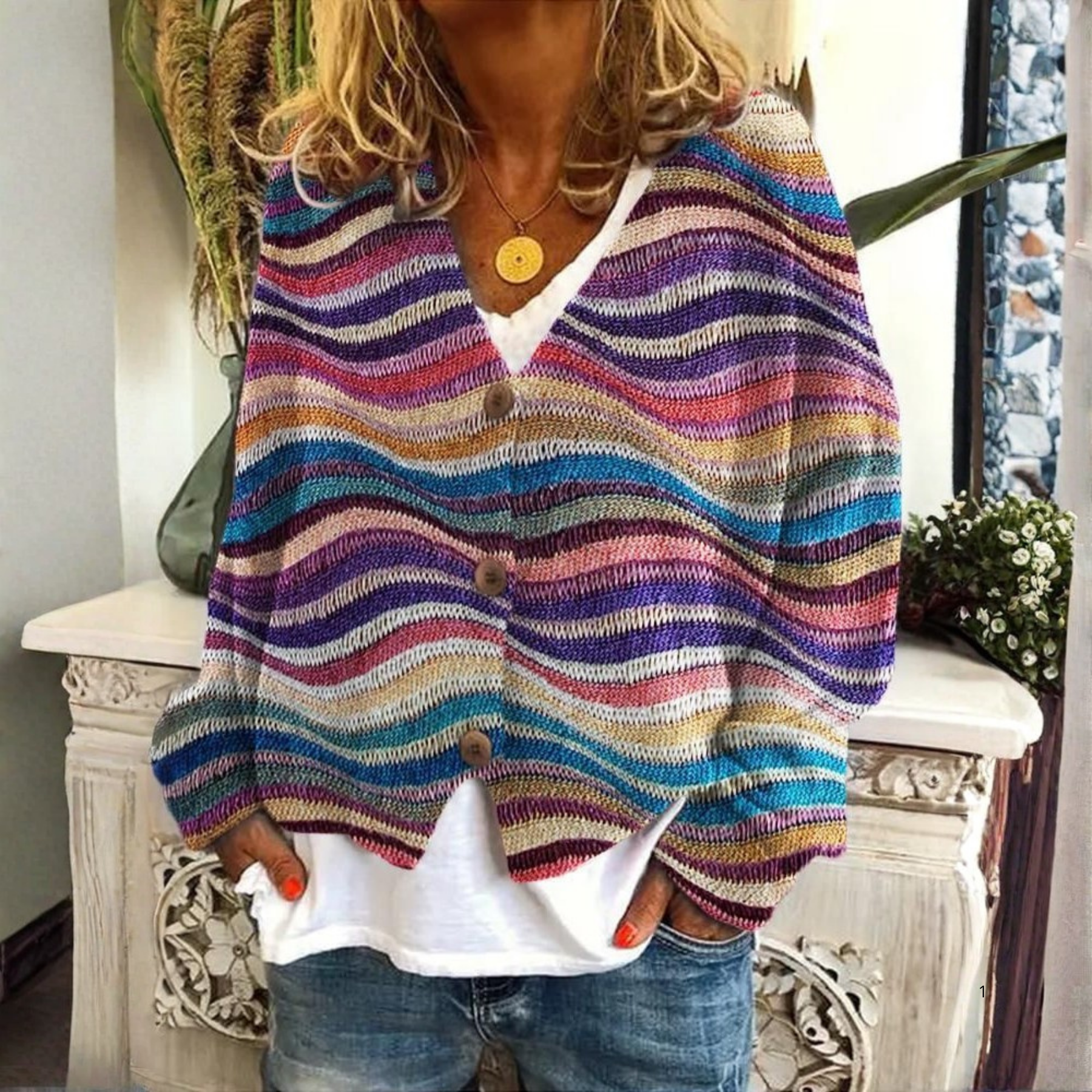 Waves of Color Cardigan