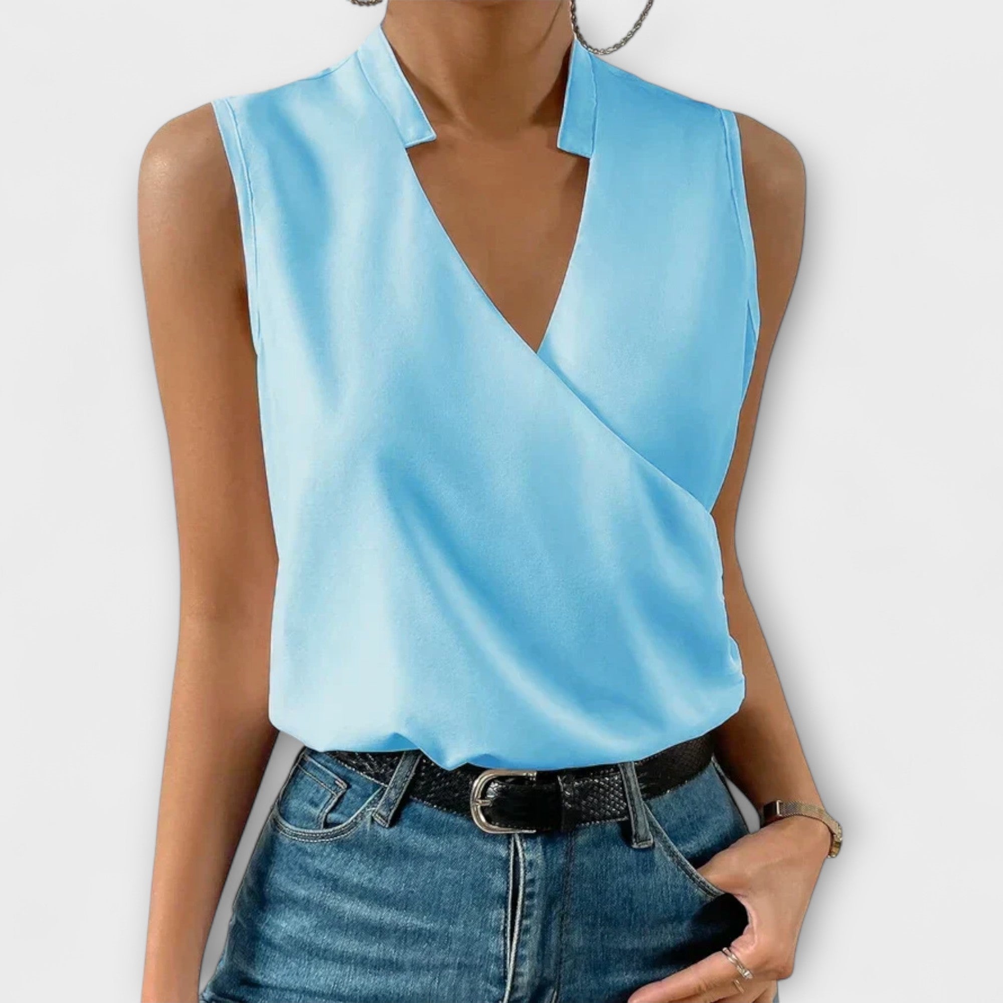 Loretta | Elegant V-Neck Blouse
