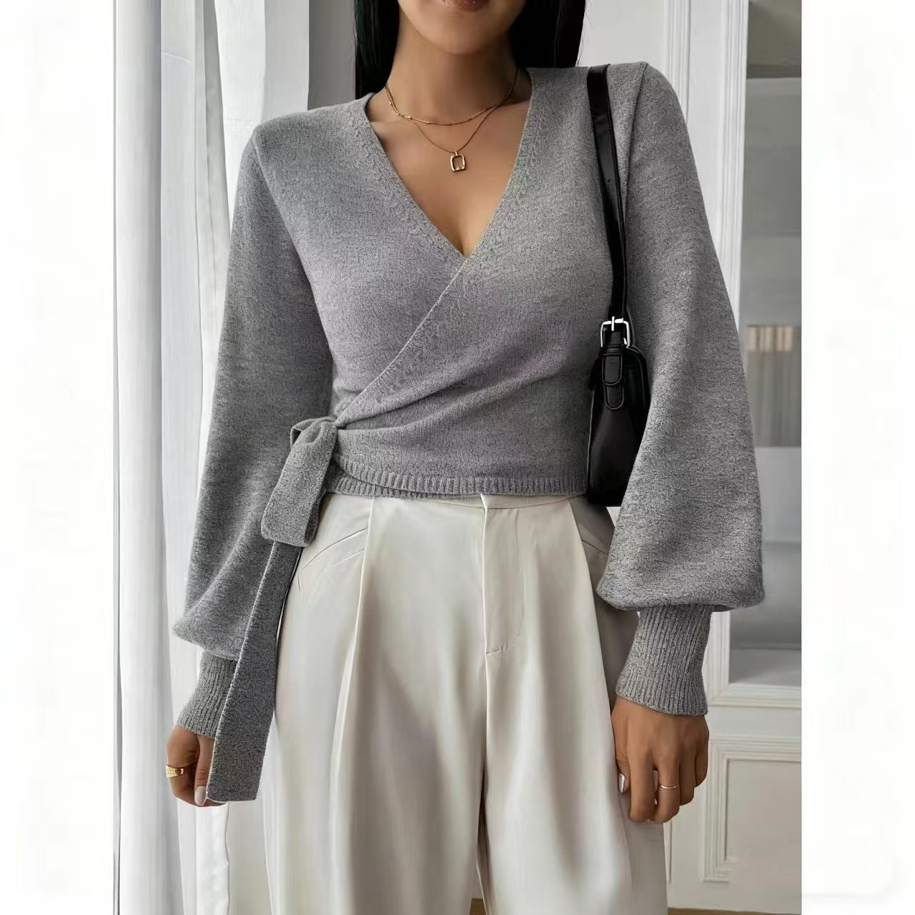 Lydia™ | SoftKnit Wrap Elegance Top