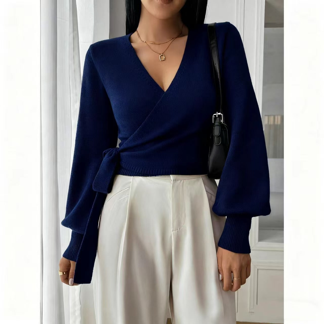 Lydia™ | SoftKnit Wrap Elegance Top