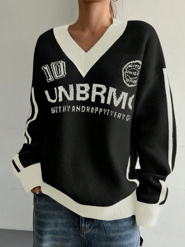 Lydia™ | Urban Varsity Knit Sweater
