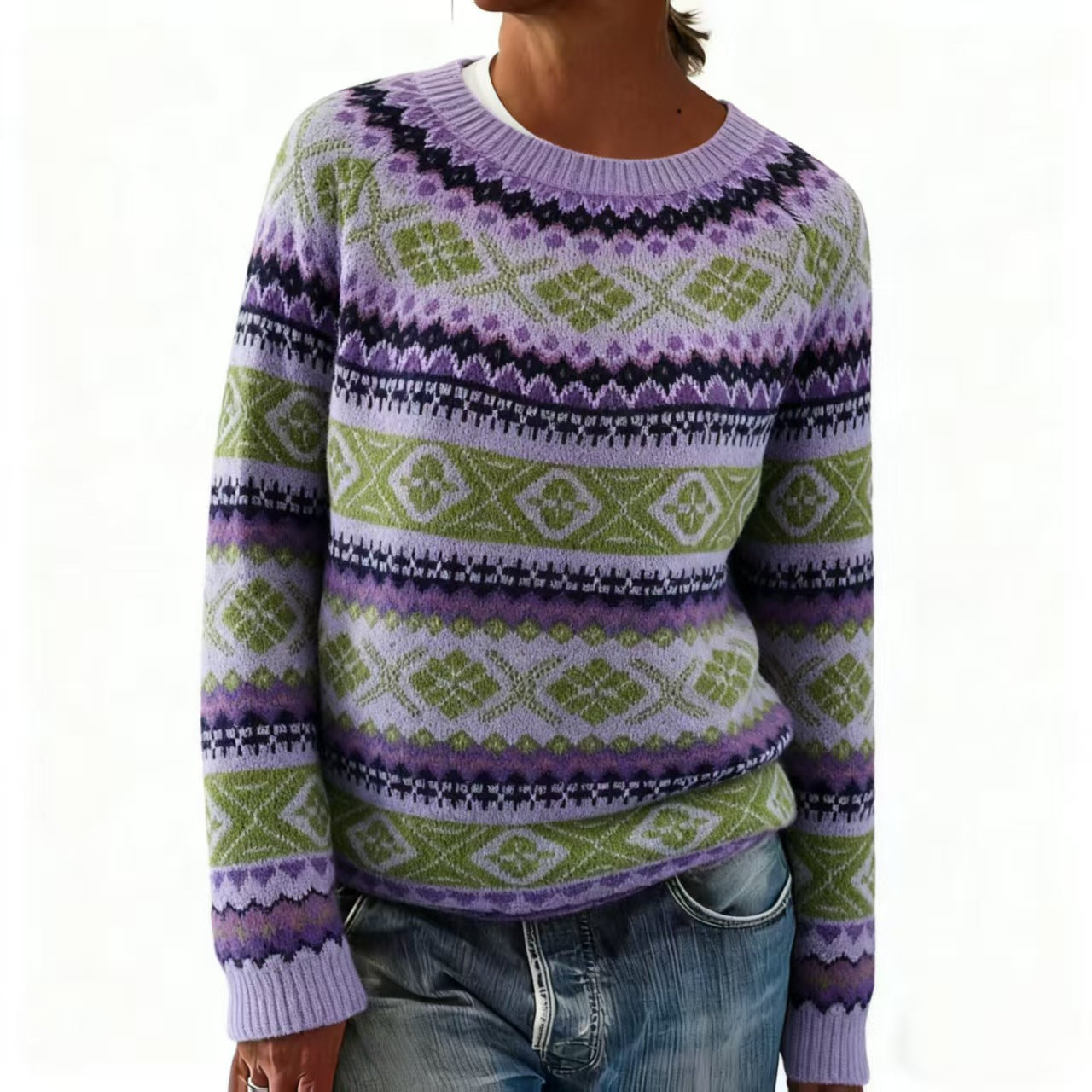 Lydia™ | Nordic Heritage Knit Sweater