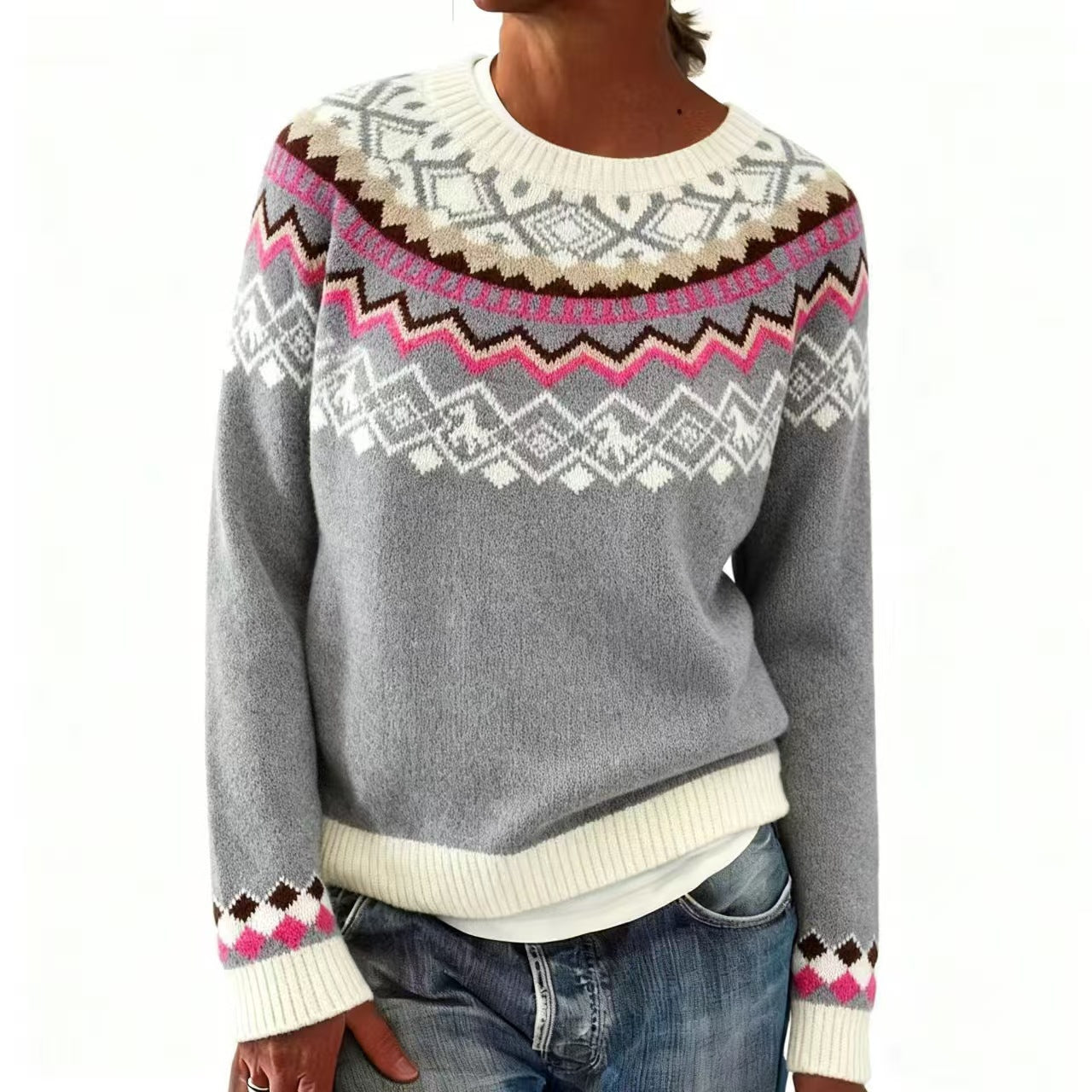 Lydia™ | Winter Pattern Sweater