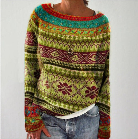 Lydia™ | AlpineHeritage Multi-Pattern Knit Sweater