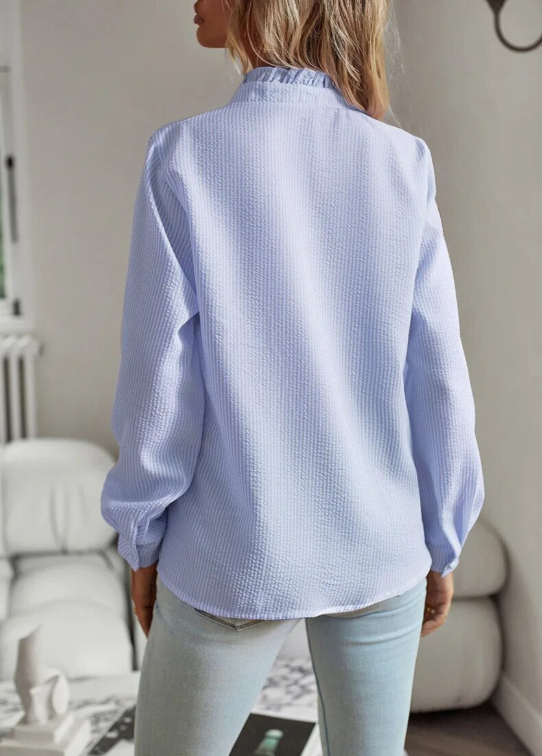 Agnete - Chic Striped Blouse