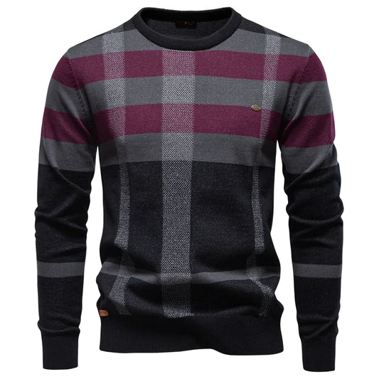 John | Men's Knit Pullover with Diamond Pattern