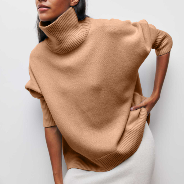Avery Elegant High Collar Sweater