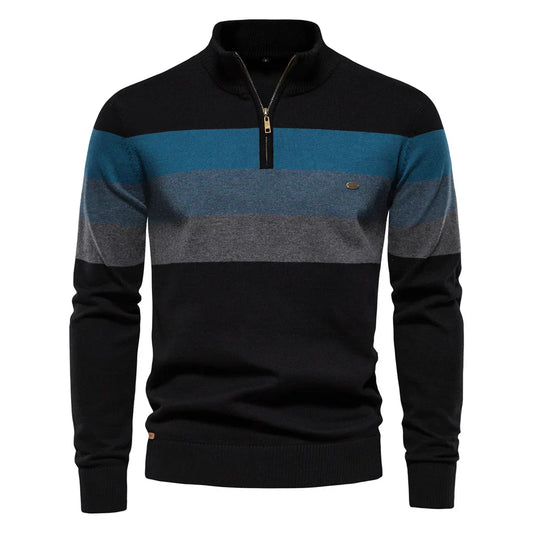 David | Stylish sweater with stand-up collar