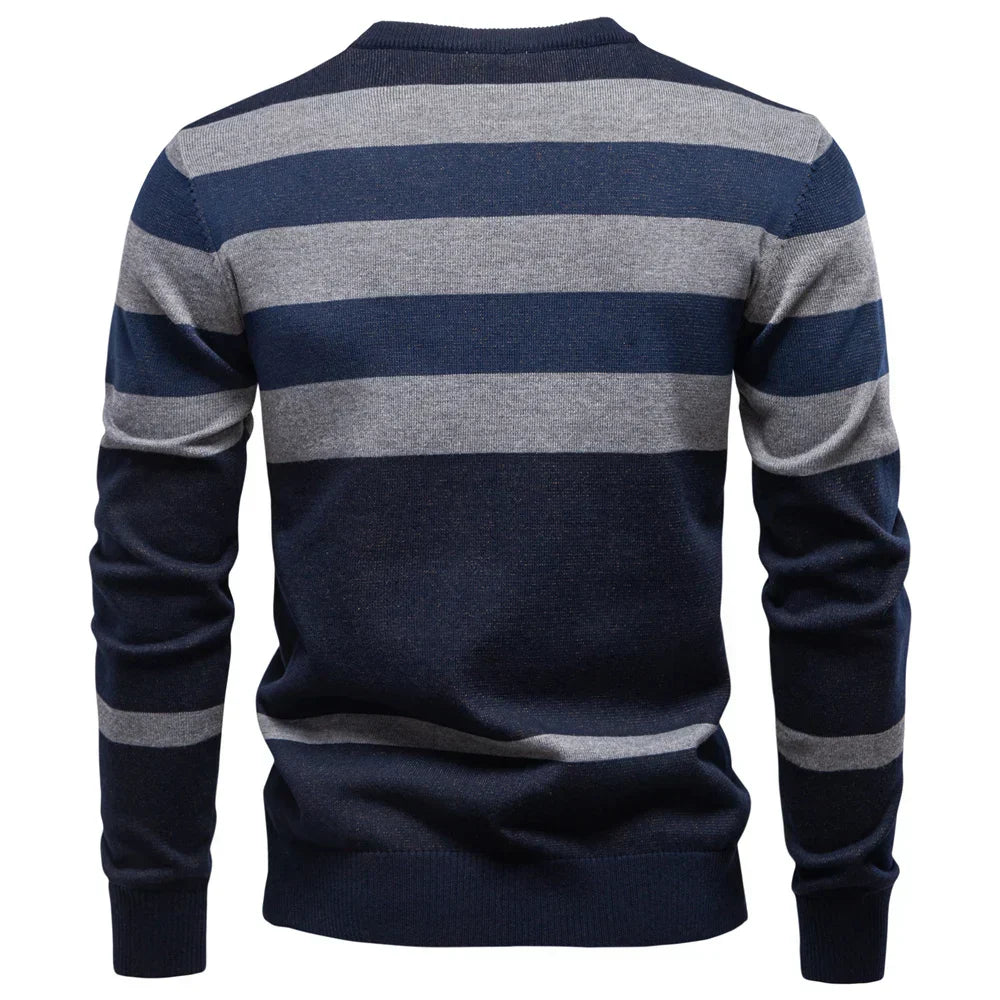 John | Men's Knit Pullover with Diamond Pattern