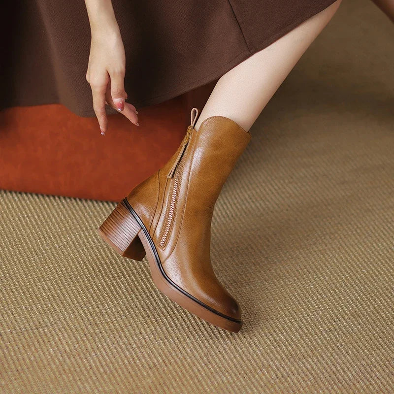 Serene - Chic Block Heel Ankle Boots