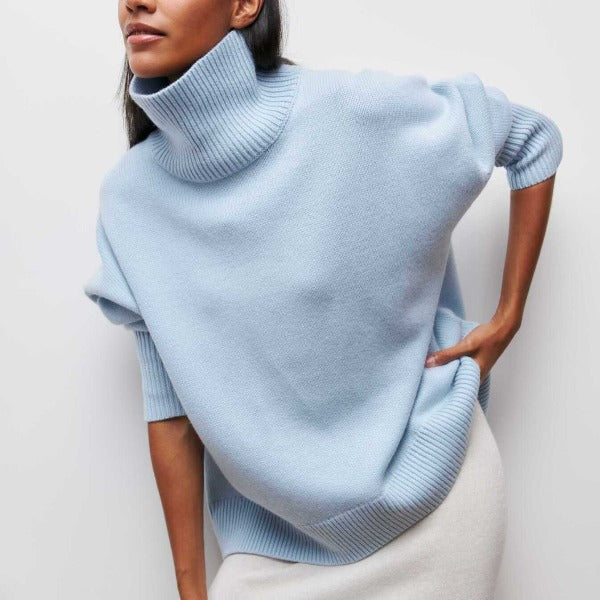 Avery Elegant High Collar Sweater