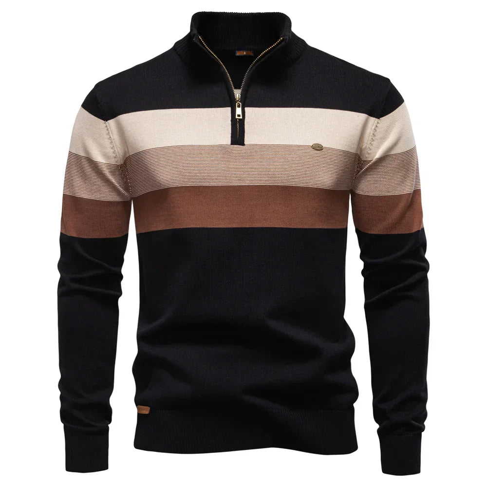 David | Stylish sweater with stand-up collar