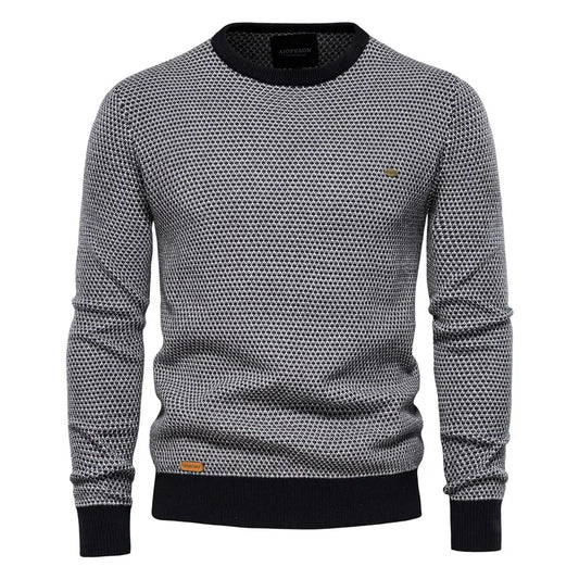Jonathan | Men's pullover with diamond pattern