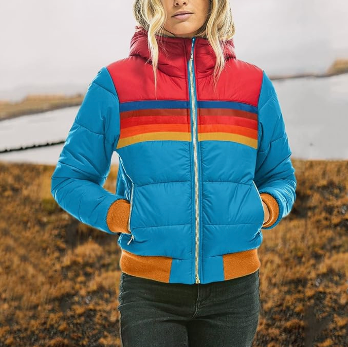 Ines - Retro Jacket with Fur Hat
