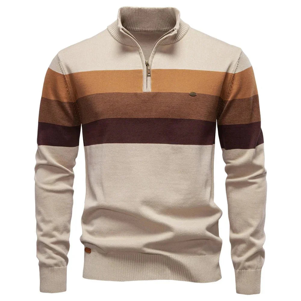 David | Stylish sweater with stand-up collar