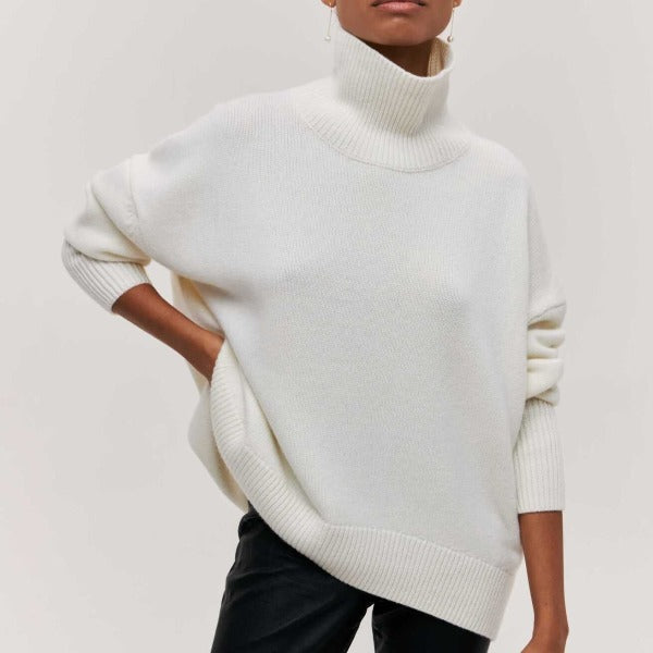 Avery Elegant High Collar Sweater