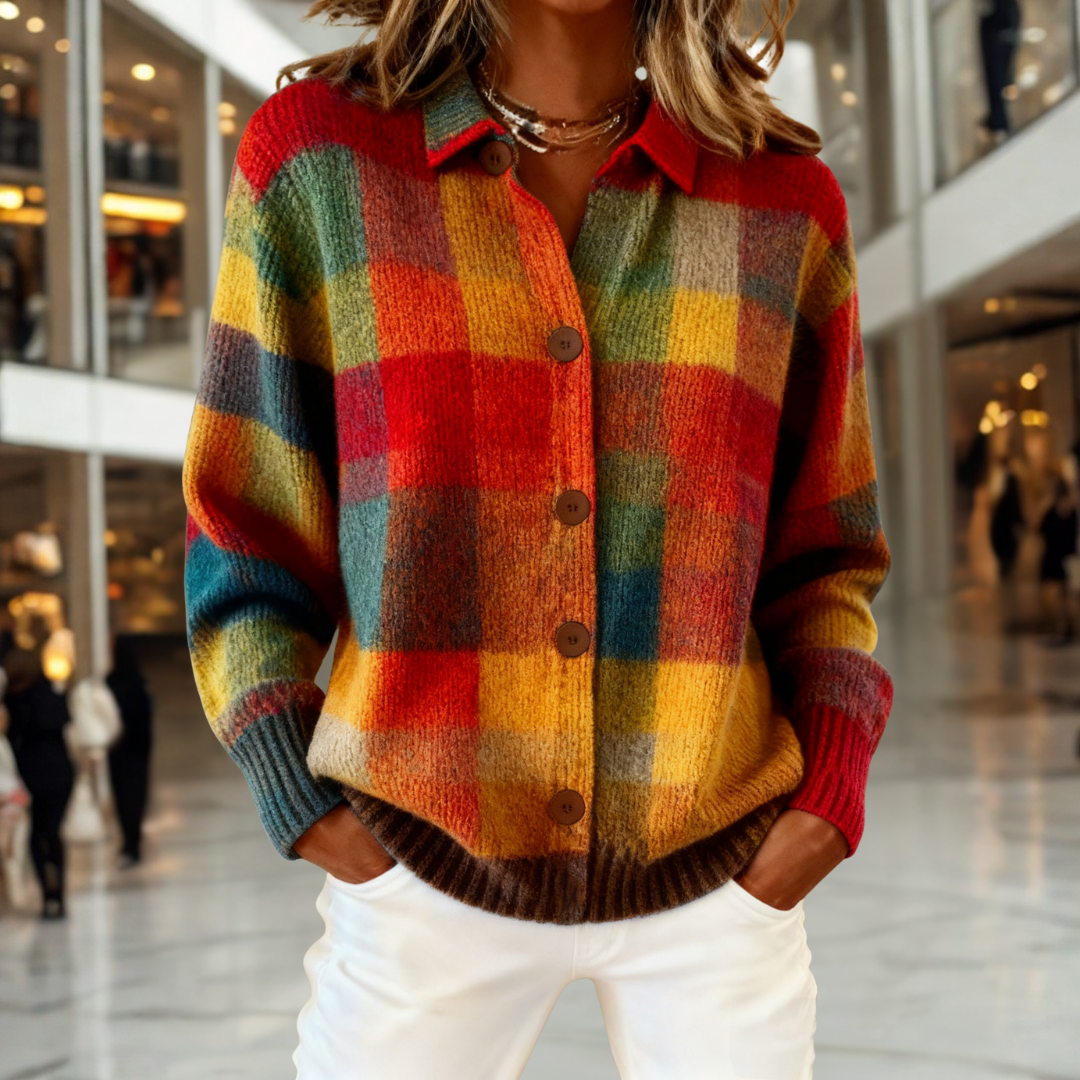 Elise™ - Everlasting Check Cardigan
