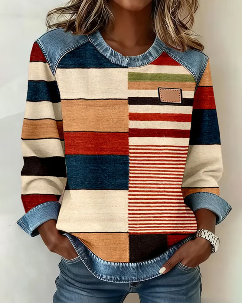 Lydia | Colorful Striped Sweater with Round Neck