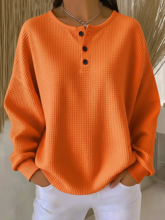 Stylish casual Henley top