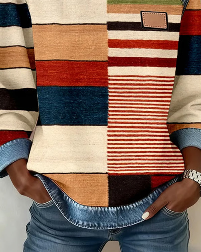 Lydia | Colorful Striped Sweater with Round Neck