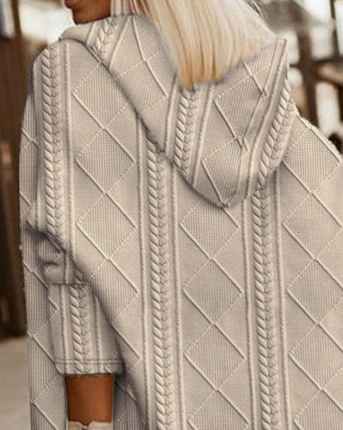 Mona Lisa - Long Cardigan with Hood