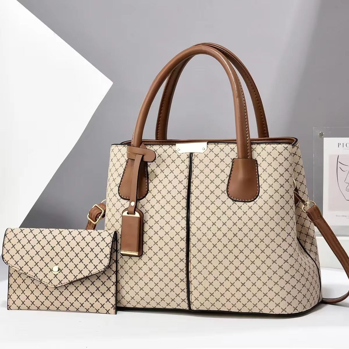 Amelia - Stylish Chic 2-Piece Leather Bag Set