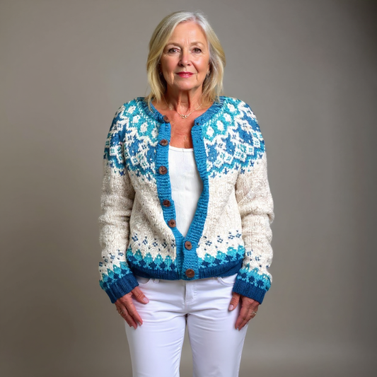 Lydia Porter™ | Nordic Hand-Knitted Heritage Cardigan