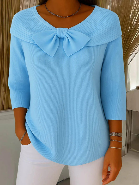 Elodie Bow-Embellished Sweater