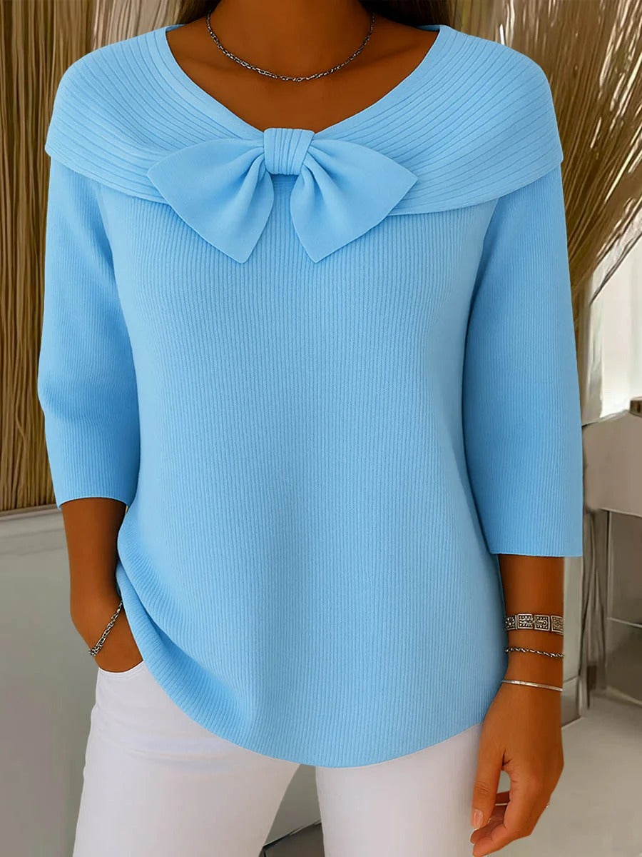Elodie Bow-Embellished Sweater