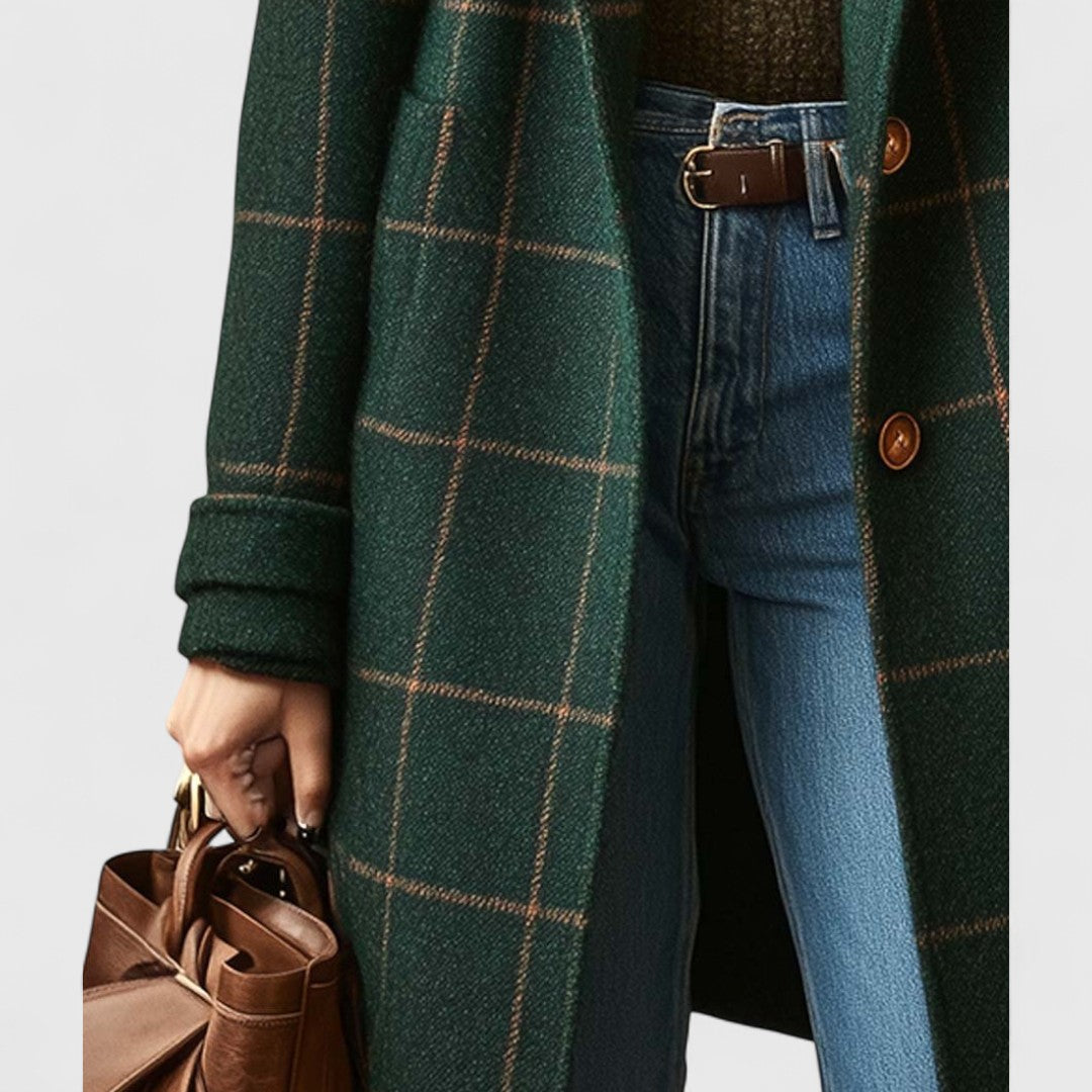Hazel™ | Vintage Style Checkered Coat