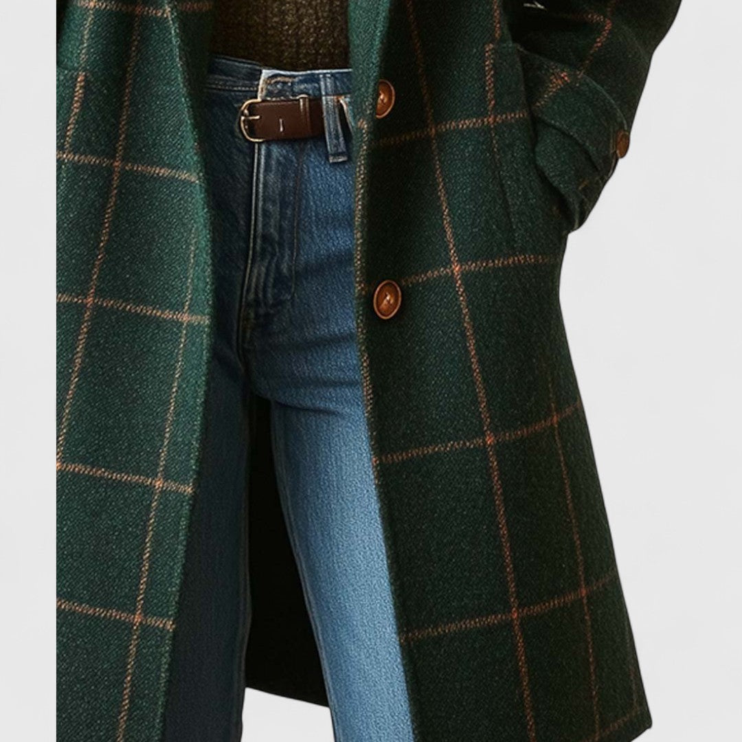 Hazel™ | Vintage Style Checkered Coat